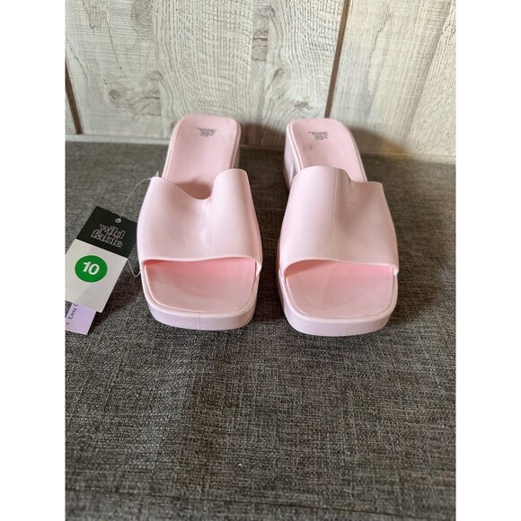 Women's Wild Fable Pink Macy Slip On Block Heeled Sandals Size 10 - Picture 5 of 6